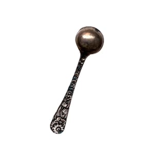 S Kirk & Son Salt Spoon | 1846-1890 Repousse Sterling Silver | Antique Baltimore Master Salt | Rare American Silver
