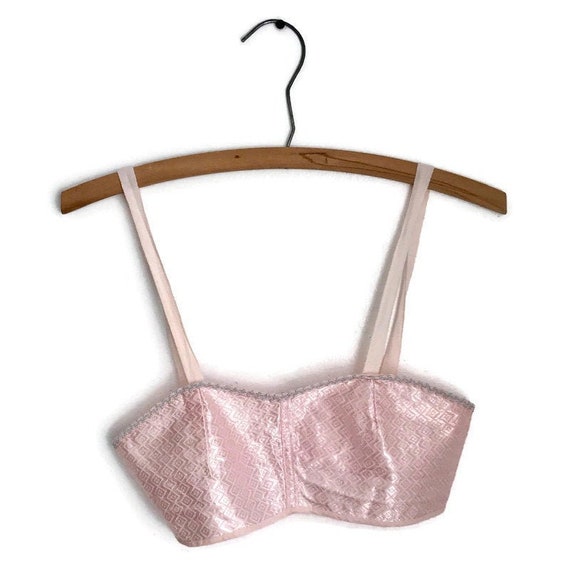 Vintage Pink Satin Brassiere