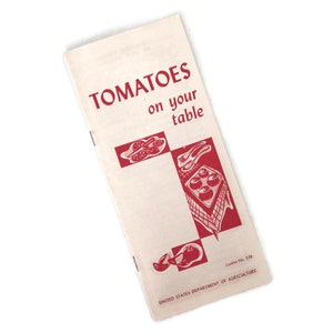Vintage 1964 USDA Tomato Recipe Guide | Ulotka nr 278 | Pomidory na Twoim stole | Książka kucharska z połowy wieku
