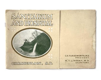 1900s Chamberlain Sanitarium Booklet | South Dakota Medical Ephemera