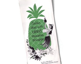 Vintage Golden Ideas With Libby's Hawaiian Pineapple Leaflet