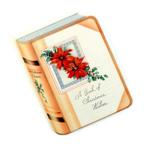 Vintage kerstkaart met kerstwensen uit de jaren 30 | Kerstster uitgesneden boekontwerp | Ongebruikte vakantiegroet met envelop