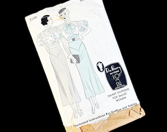 Vintage DuBarry Dress Pattern 739B | Size 18 Bust 36 | Complete Unused Sewing Pattern