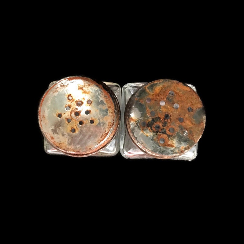 Vintage Farley Glass Screwtop Salt and Pepper Shakers Etsy