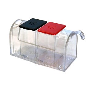Vintage Lucite Mailbox Salt and Pepper Shakers: Retro Kitchen Decor