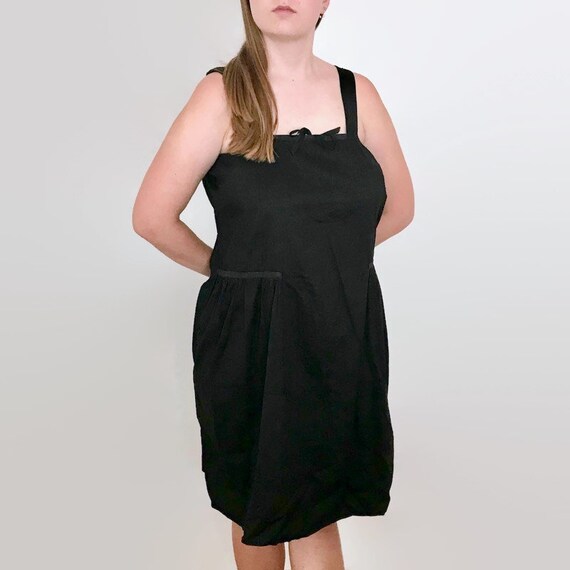 Black cotton shift dress deals