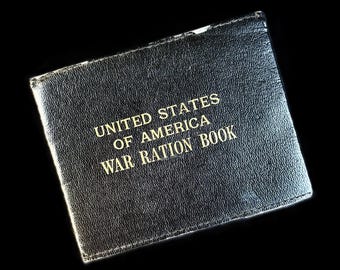 Vintage WWII War Ration Book | 1943 Sugar Food Certificates, US Ephemera