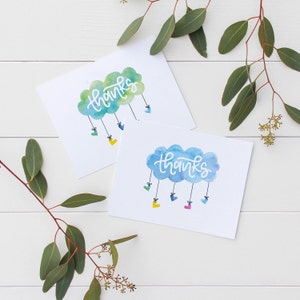 Baby Shower Thank You Cards - INSTANT DOWNLOAD / Baby Boy / Gender Neutral / Girl / Shower Gift / Showered with Love