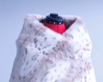 Leopard Faux Fur Shawl, Animal Print Fur Shawl, Bridal Shawl, Wedding Fur Wrap Shawl, Fur Wrap, Fur Bridal Wrap, Winter Wedding