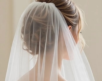 Wedding veil 64" Wide Soft Luxe English Net Raw Edge