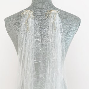 Boho Draped Veil with Beaded Combs