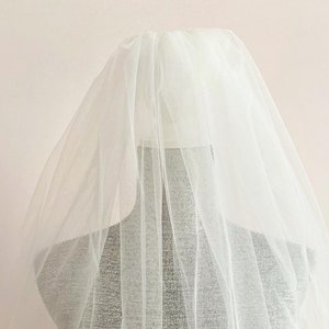 BLUSHER VEIL TWO tier veil made of Illusion tulle