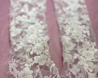 Detachable Floral Lace Bridal Sleeves: Custom Wedding Dress Sleeves