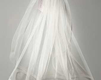 Short veils, Horsehair veil, off white veil, light ivory veils