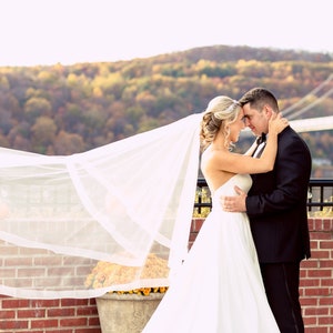 Cathedral Horsehair Wedding Veil: 108&quot; Drop Veil with Blusher