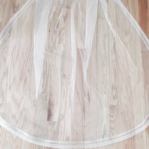 Double Trim Horsehair Bridal Veil: Soft Tulle Wedding Veil