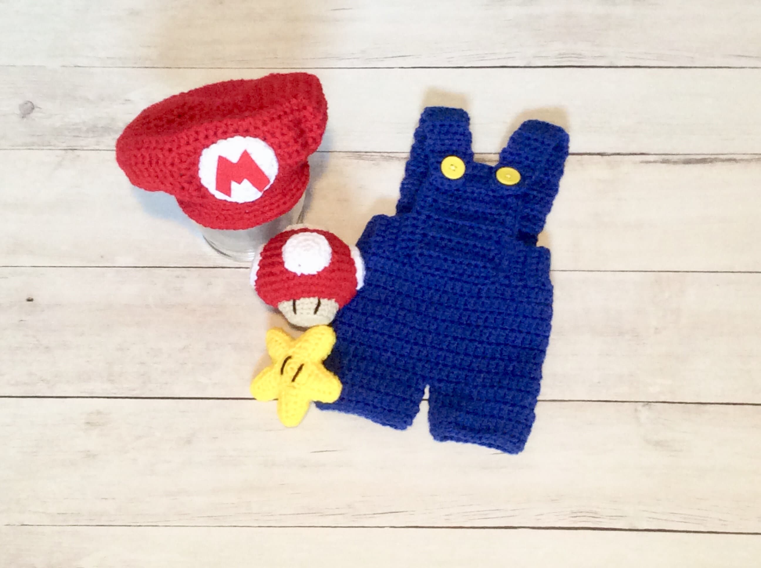Crochet Super Mario Set super Mario Brothers newborn Photography