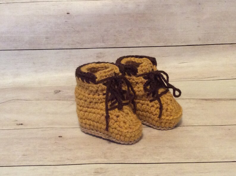 Crochet Baby Work Boots/Baby Construction Boots/Baby Etsy