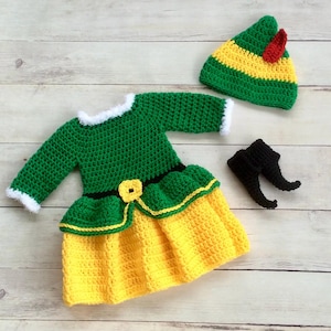 knitted elf dress Elf Stripe Christmas Knitted Jumper Dress