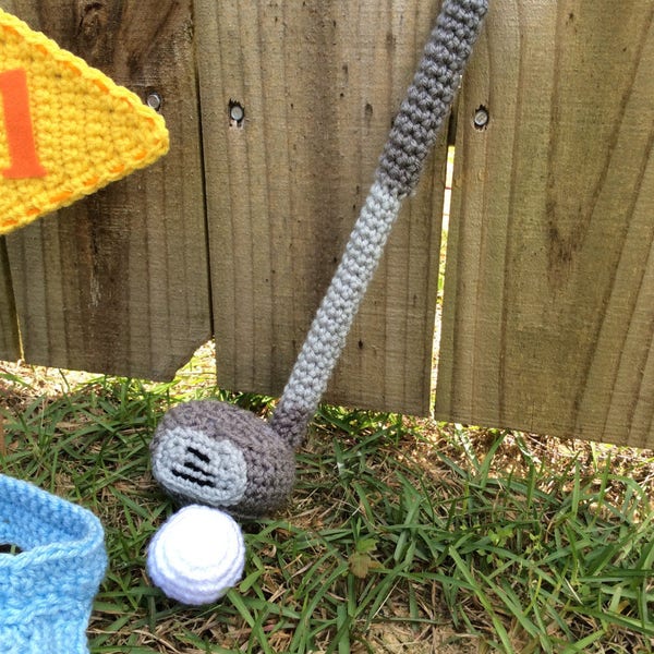 Crochet Golf Set/crochet Baby Golf Club/Newborn Photo Prop/Photography Prop