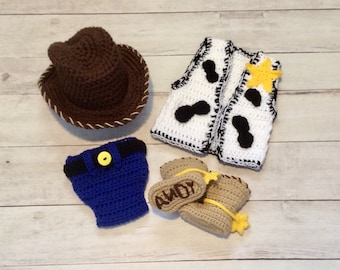Crochet Toy Story Woody Set/newborn Photo Prop/infant Halloween