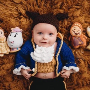 Crochet Beast Outfit Photography Prop/Crochet Beast Newborn Photo Prop/Beauty and the Beast/Infant Halloween Costume/Baby Shower Gift
