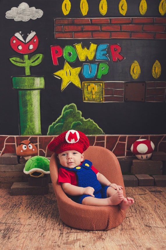 Crochet Super Mario Set/super Mario Brothers/newborn Photography  Prop/infant Halloween Costume/cake Smash Props/mario Brothers 