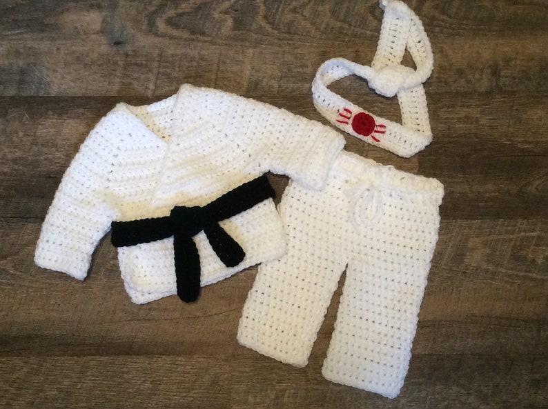 Crochet Karate Set/crochet Martial Arts Gi Karate Taekwondo Etsy
