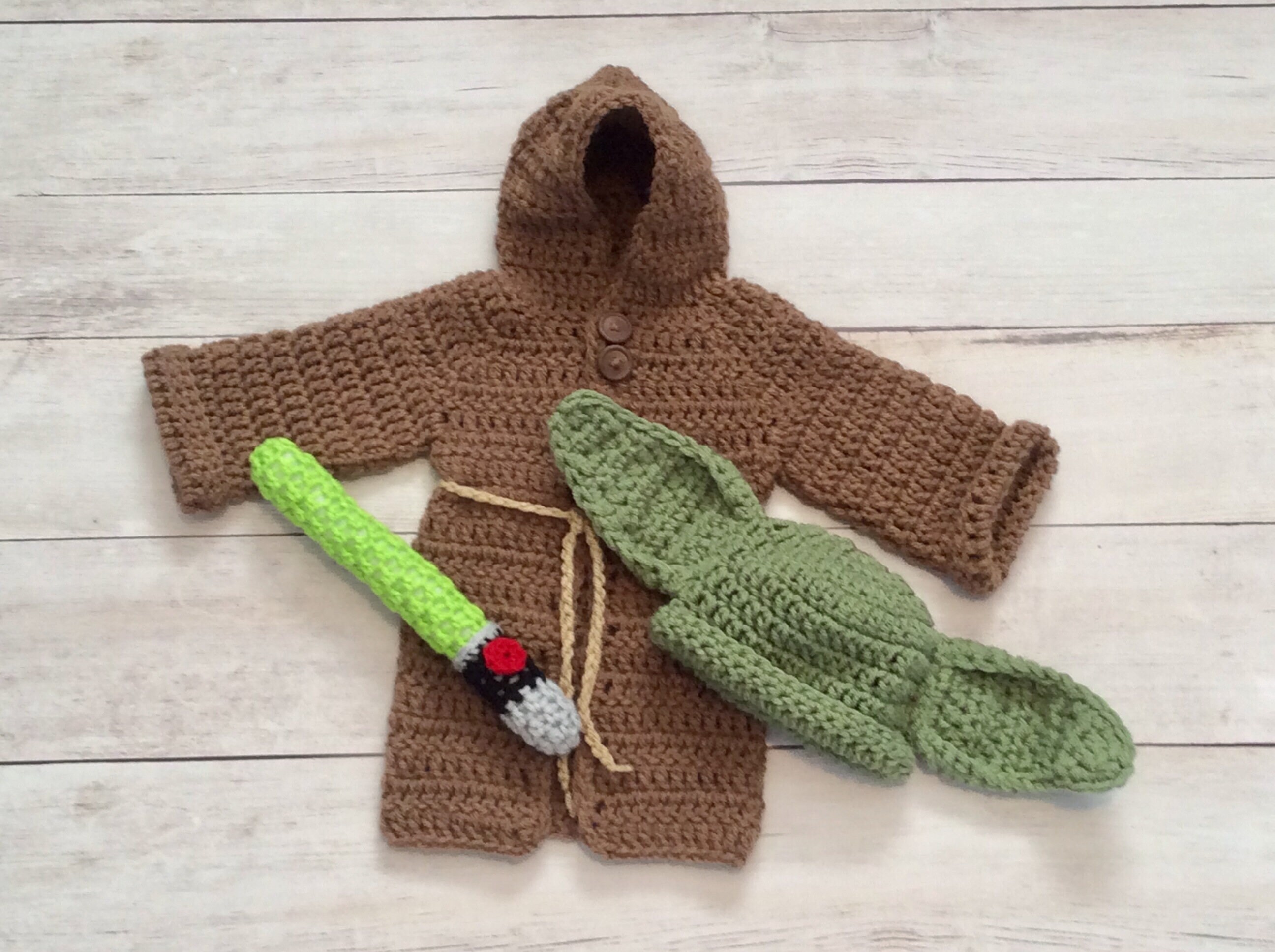 Crochet Star Wars Yoda Set Photography Prop newborn Yoda Photo Prop infant Halloween Costume baby Shower Gift baby Star Wars Photo Prop Etsy