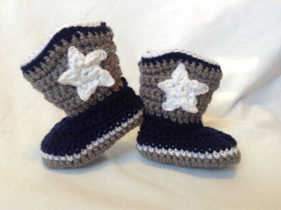 dallas cowboys baby booties
