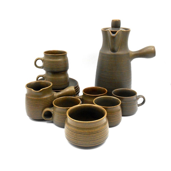 Denby Langley Sherwood Pottery 15 Piece Coffee Set