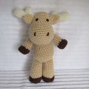 Crochet Moose, Moose Stuffed Animal, Stuffed Moose, Moose Plush, Amigurumi Moose, Forest Baby Nursery Decor, Moose Plushie, Plush Toy