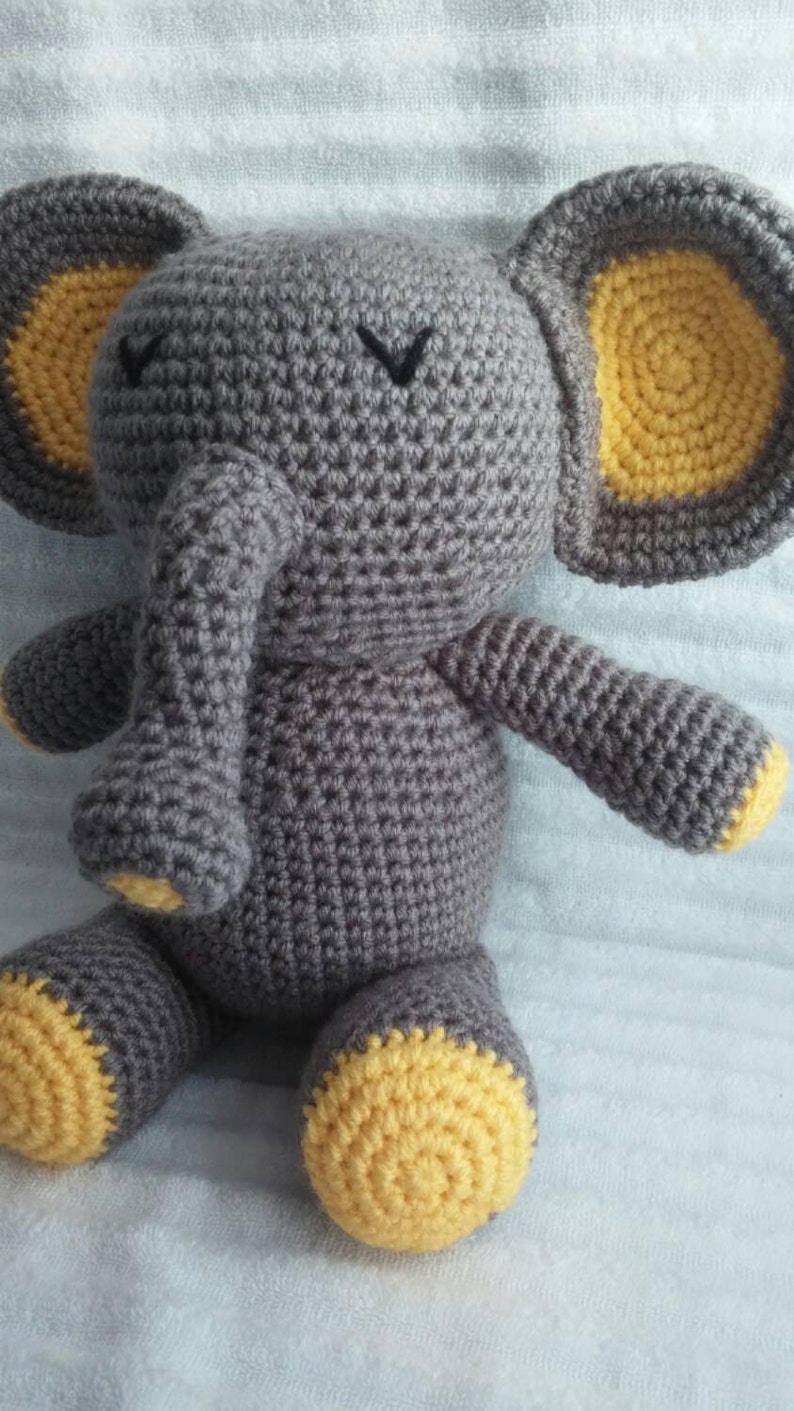 crochet elephant plush