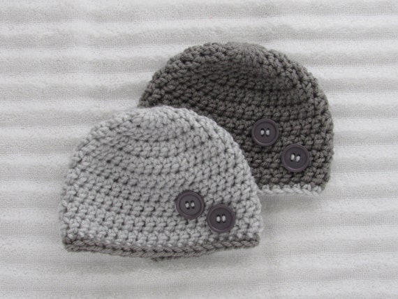 grey baby beanie hat
