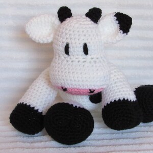Crochet Cow Stuffed Animal, Crochet Animal, White Cow Plush, Stuffed Cow, Crochet Cow Animal, Stuffed Animal, Farm Decor, Cow Stuffed Animal