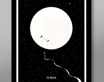 Martian Minimalist Poster - 13x19, 16x24 OR 24x36 Inches - Poster 583 - Home / Office Decor