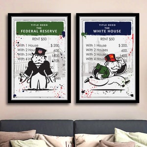 Classic Board Game Inspired Art Tribute Series #3 - Title Deed - Collection 377 - Home Decor