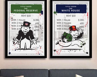Classic Board Game Inspired Art Tribute Series #3 - Title Deed - Collection 377 - Home Decor