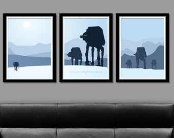 Star Wars Inspired - Hoth Tribute - Minimalist Movie Poster Set - Edition Two - Home Decor