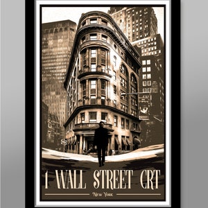 The Continental - 1 Wall Street Court Oil Painting Print - 13x19, 16x24 or 24x36 Inches - Poster 566 - Home Decor