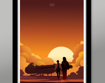 Force Inspired - Solo - Minimalist Sunset Collection - Print 476 - Home Decor