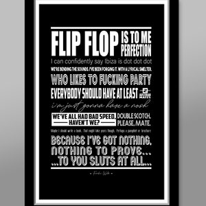 It&#39;s All Gone... DJ Dance Club Movie Poster Quotes - 13x19, 16x24 OR 24x36 Inches - Print 320 - Home Decor