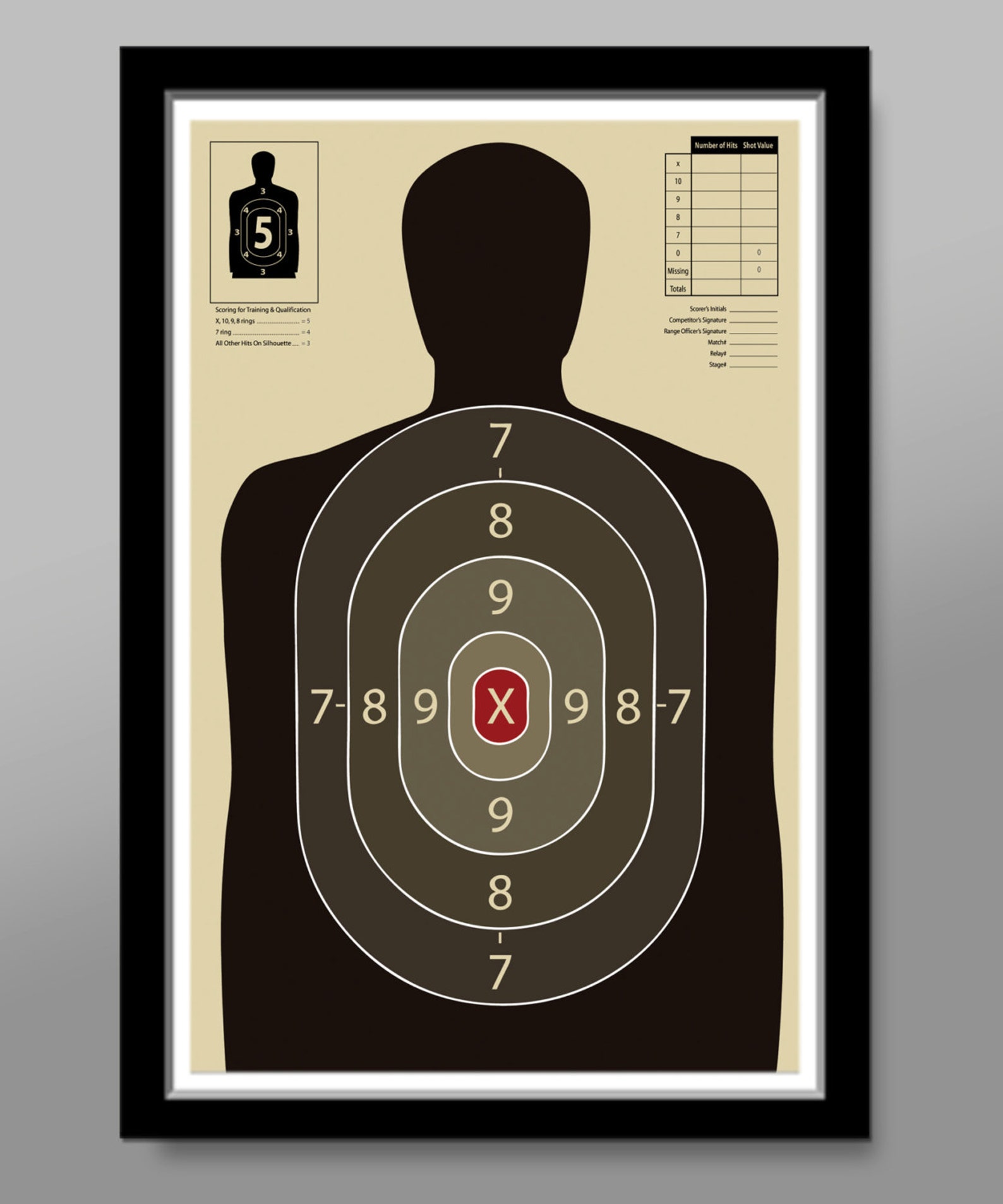 Official Gun Range Target Practice Poster Print 323 Home Etsy UK