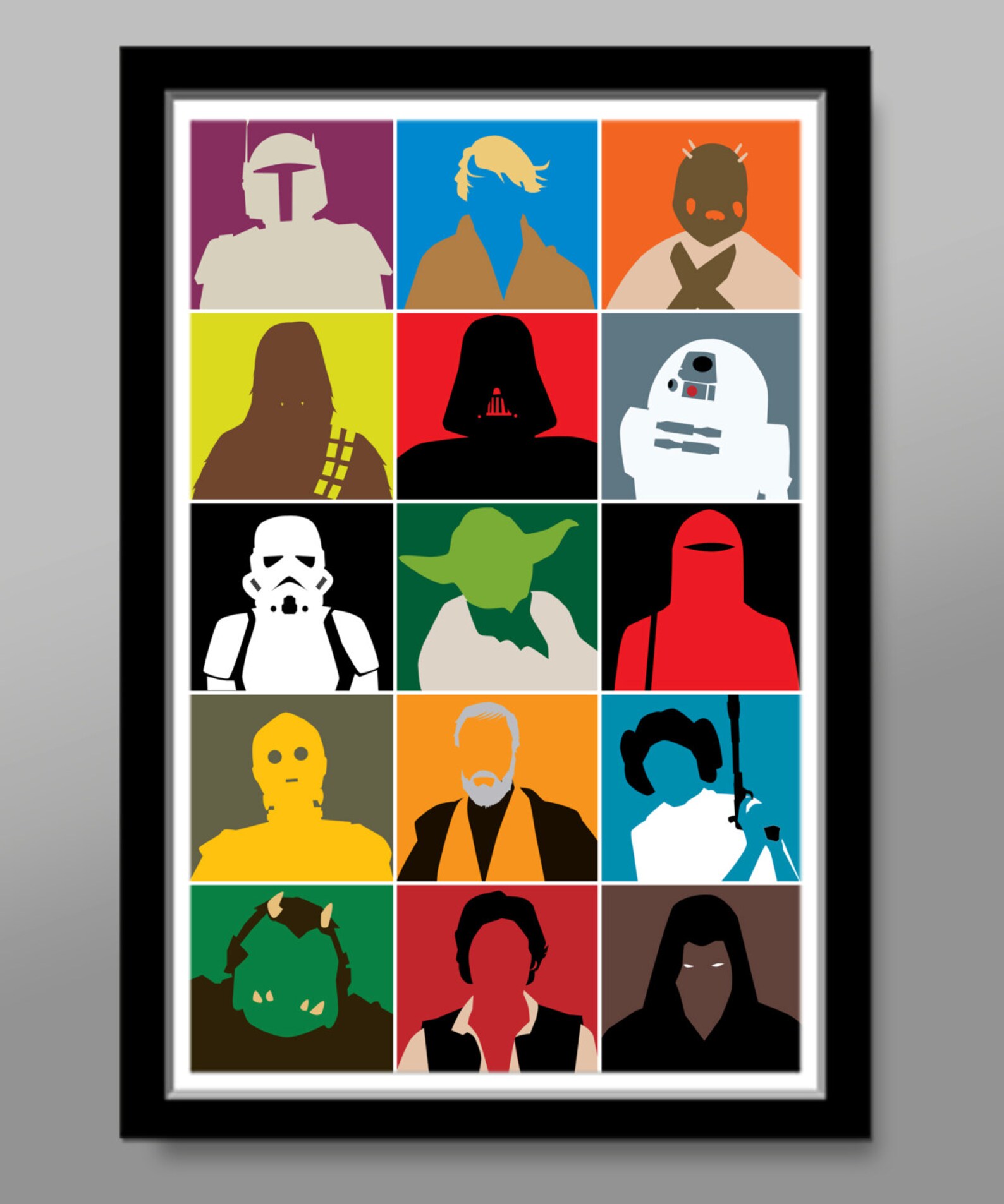 Force Characters Inspired - Minimalist Movie Poster Pop Art - Print 238 ...