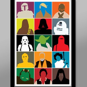Force Characters Inspired  - Minimalist Movie Poster Pop Art - Print 238 - Home Decor