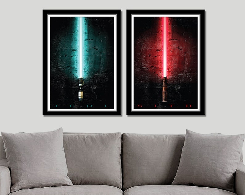 Saber Inspired Sith vs Jedi Print 236 Home Decor image 1