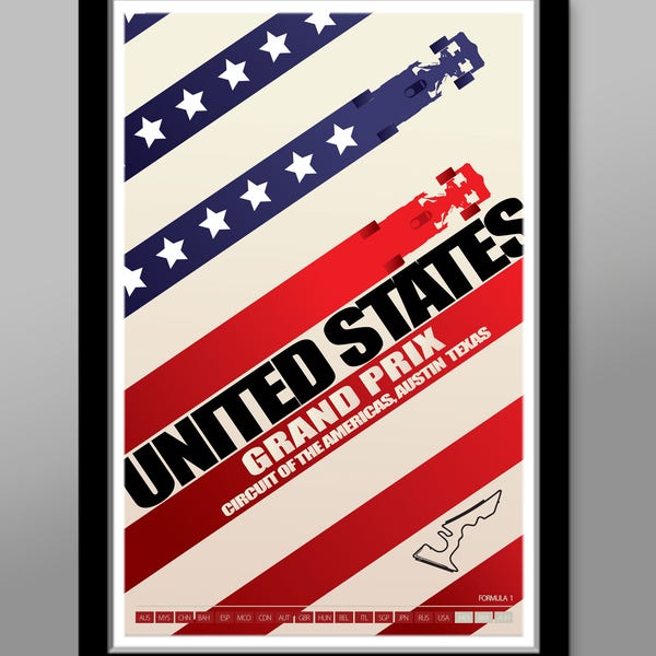 United States Grand Prix Poster - Etsy