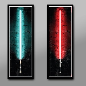 Lightsaber wall sale art