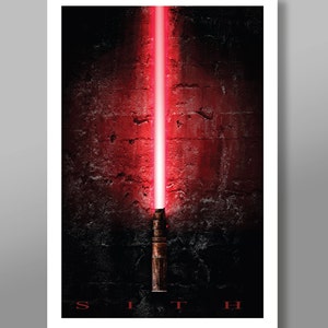 Saber Inspired Sith vs Jedi Print 236 Home Decor image 3