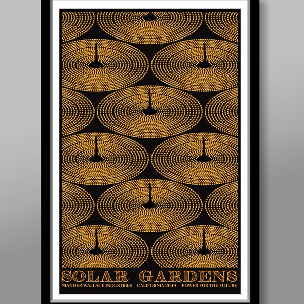 Wallace Industries Solar Gardens Minimalist Movie Poster - 13x19, 16x24, or 24x36 Inches - Print 482 - Home Decor